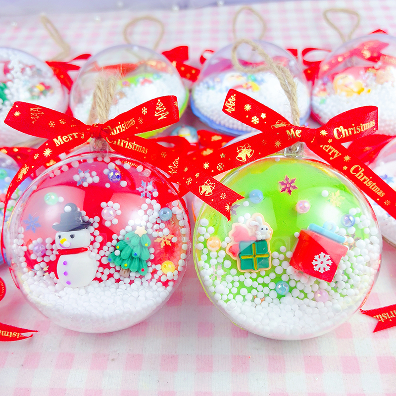 圣诞手工微景观球圣诞老人麋鹿