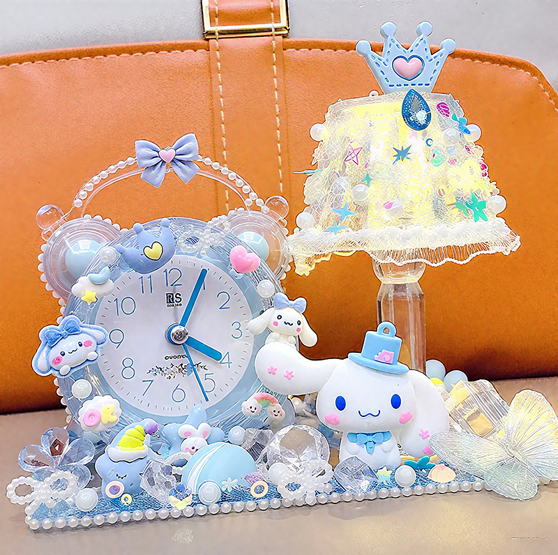 三丽鸥手工diy星光闹钟玩具