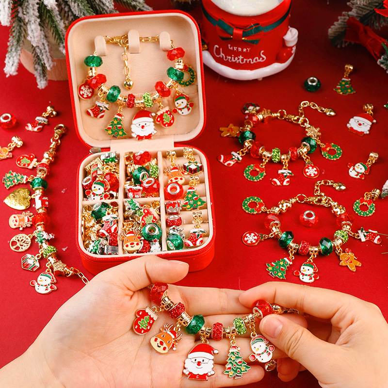 女孩的圣诞节3-6-10岁儿童生日礼物洞洞乐手工串珠diy手链宝宝十2
