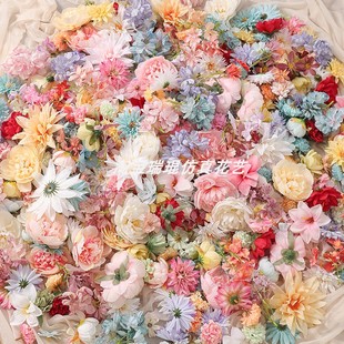 瑞琨仿真花艺 浅色系假花花朵绢花 仿真花diy材料 簪花学士帽配件