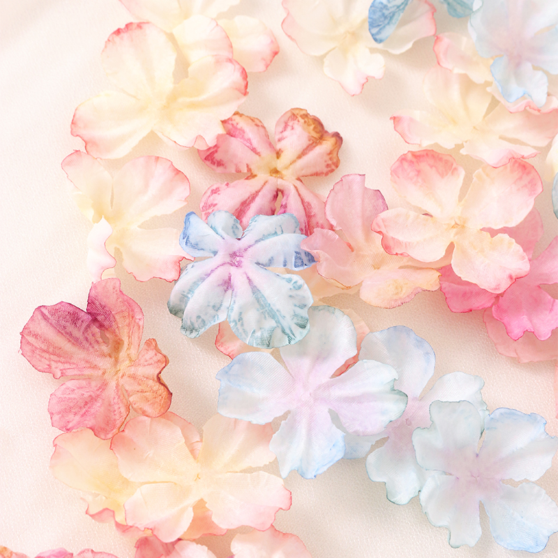 瑞琨仿真花艺 仿真绣球花瓣假花绢花DIY手工花环材料发饰服饰装饰