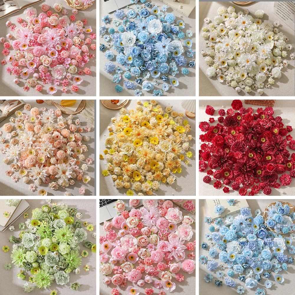 混搭花朵花头仿真花假花