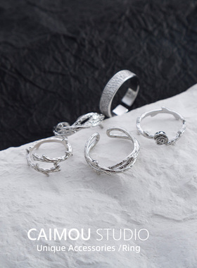 荆棘玫瑰情侣对戒ins冷淡风男潮