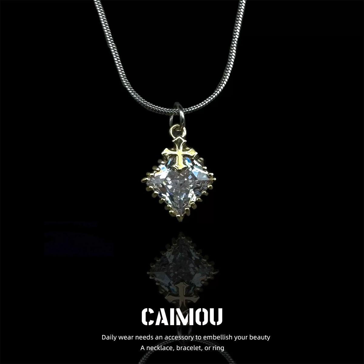 十字吊坠项链男高级小众设计配饰