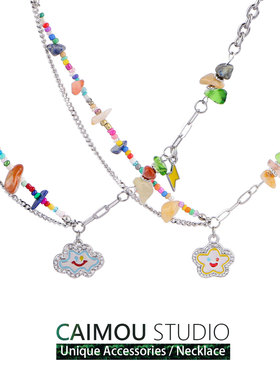 星星双层项链&云朵双层项链