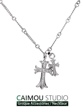 双十字架项链女不掉色欧美高级感