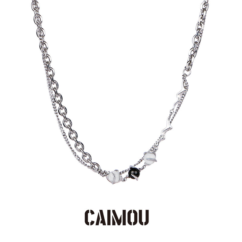 原创龙珠珍珠多层项链男女ins潮