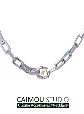 闪电古巴链项链钛钢男士潮牌百搭