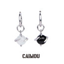 CAIMOU原创龙珠耳环钛钢耳扣男耳骨夹女假耳夹耳坠学生男士 假耳钉