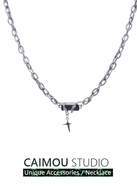 CAIMOU 缠绕繁星黑曜石项链男女ins轻奢小众个性时尚高级锁骨链