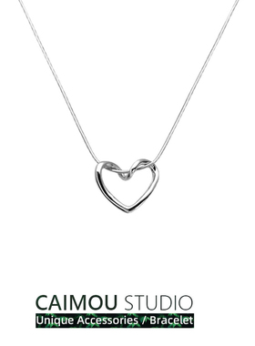 CAIMOU 爱心闺蜜项链女高级设计感颈链小众ins吊坠钛钢新款锁骨链