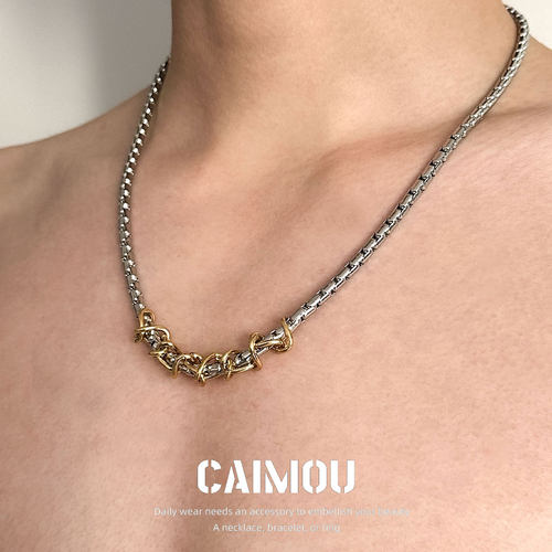 CAIMOU原创设计金棘项链男女小众