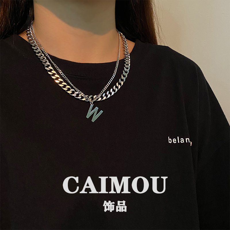 caimou饰品w叠戴项链ins高级配饰