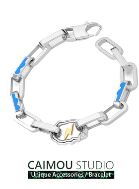 欧美小众设计闪电拼接手链