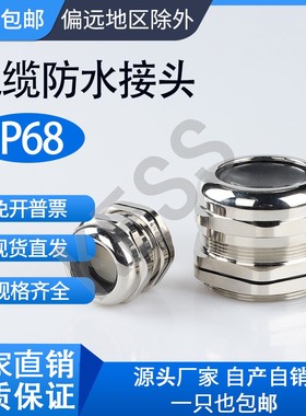 金属防水接头 全通半通黄铜镀镍电缆接头固定葛兰头PG7/9/11/13.5