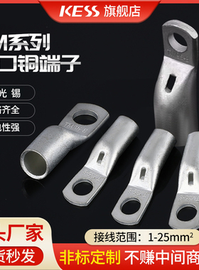 SC窄边窥口铜接头铜鼻子出口型国标紫铜加厚线鼻子电缆接头