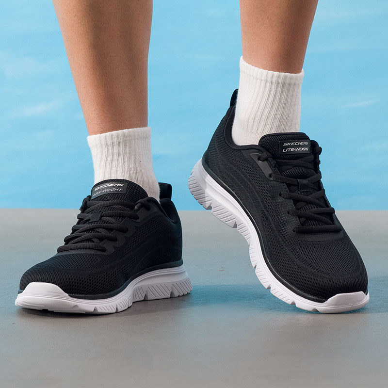 斯凯奇（Skechers）男鞋新款黑色鞋子网面运动鞋软底低帮健步鞋男,运动鞋new,运动休闲鞋,淘宝优惠券,粉丝福利购,淘宝优惠卷