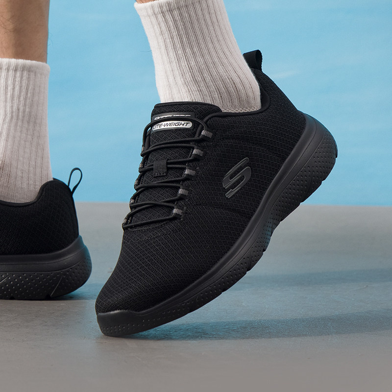 斯凯奇官方男鞋爸爸鞋春季黑色运动鞋透气健步鞋休闲鞋软底老人鞋,流行男鞋,健步鞋,淘宝优惠券,粉丝福利购,淘宝优惠卷