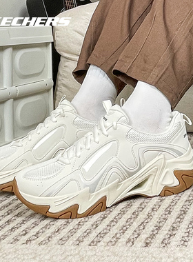 斯凯奇女鞋新款STAMINA三代机甲鞋轻便休闲运动鞋厚底老爹鞋女
