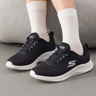 斯凯奇夏季新款女鞋跑鞋AIR-COOLED舒适健身训练鞋绑带运动休闲