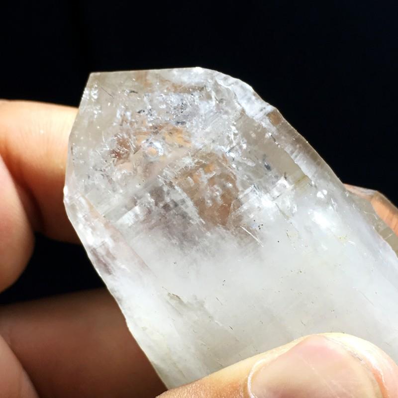 巴基斯坦水胆水晶原石  骨干水晶原石 横纹亮皮完整