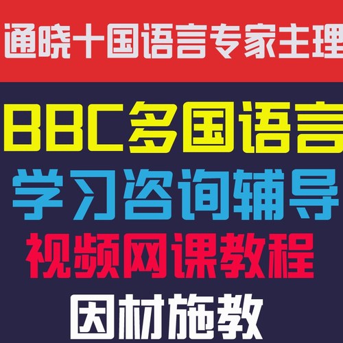 十国语言顺哥BBC多国语言学习咨询辅导视频网课教程因材施教配套