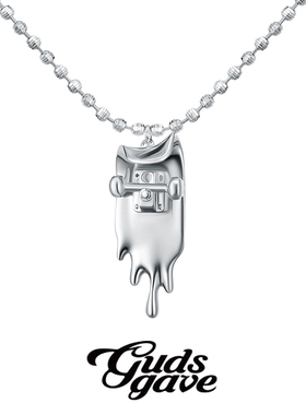 GUDS GAVE上帝礼物美式潮牌融化的滑板项链酷甜辣中性卫衣毛衣链