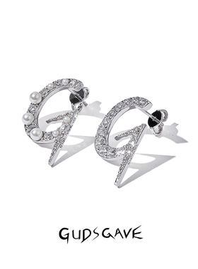 GUDS GAVE上帝的礼物 轻奢气质高级感小众设计珍珠耳钉女纯银耳饰