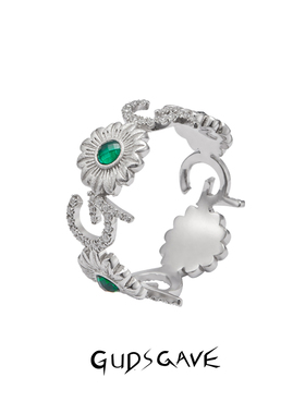 GUDS GAVE小雏菊情侣戒指轻奢小众设计高级感时尚个性ins男女对戒