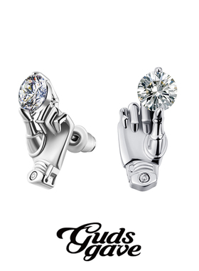 GUDS GAVE上帝礼物赛博朋克y2k空山基机械手小众中性风男女耳钉