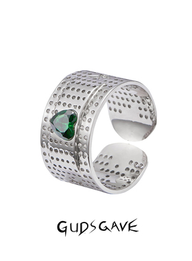 GUDS GAVE创可贴情侣开口戒指小众设计轻奢高级感男女ins爱心对戒