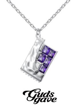 guds gave原创设计师糖果宝石巧克力项链个性挂件情侣款潮酷配饰