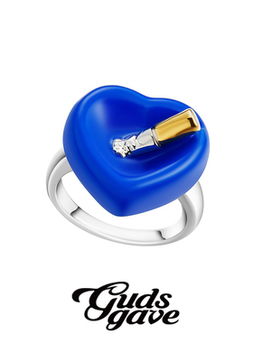 GUDS GAVE原创食指小众设计师趣味爱心烟灰缸戒指ins潮甜酷指环