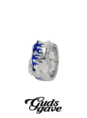 GUDS GAVE甜辣克莱因蓝色火焰皮带扣造型戒指设计感轻奢嘻哈ins潮