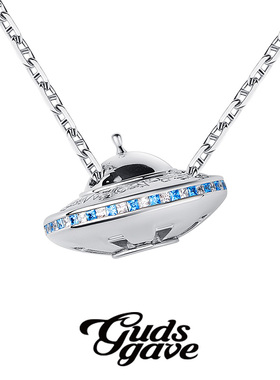 GUDS GAVE上帝礼物小众原创设计UFo飞碟项链嘻哈高级设计感潮牌