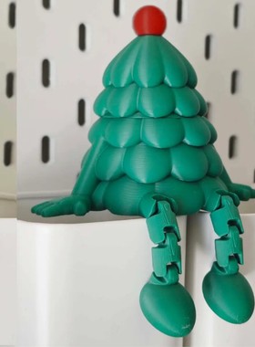 新跨境3d打印创意坐式圣诞树的个性收纳盒摆件圣诞节饰情人节礼物