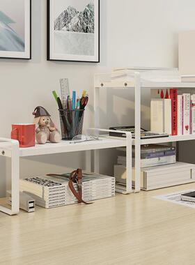 双层桌面书架宿舍桌面书本收纳整理架子办公室台面存储置物架立架