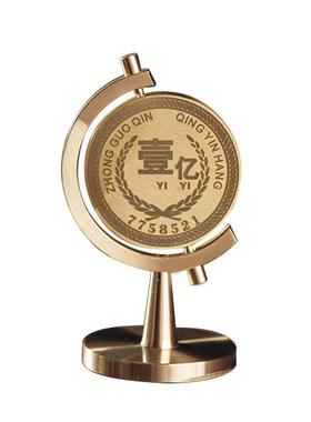 黄铜一亿小目标转转解压桌面轻奢办公室客厅创意工艺品摆件批