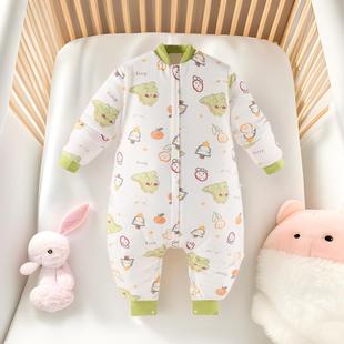 婴儿睡袋春秋冬款 通用儿童纯棉防踢被分腿宝宝睡袋 恒温四季