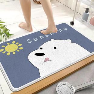 水晶绒卫生间吸水卡通地毯地垫门垫进户入户门地垫家用免洗可剪裁