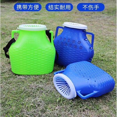 塑料鱼篓不漏水手提背篓钓捕黄鳝捉泥鳅装鱼筐兜户外仿竹编抓鱼桶