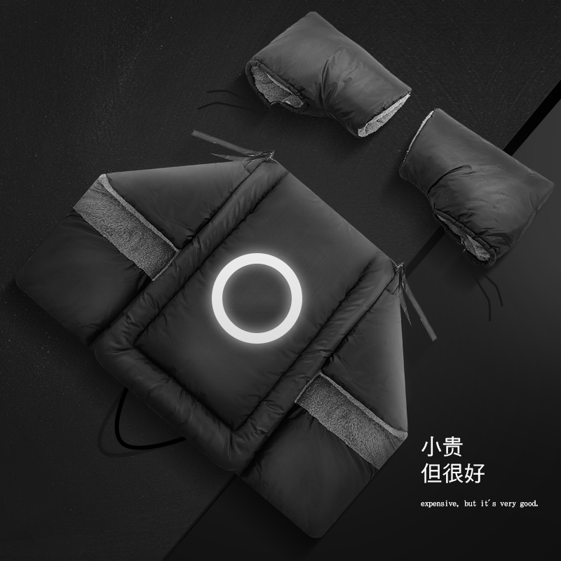 分体式加绒加厚防雨电动车挡风被