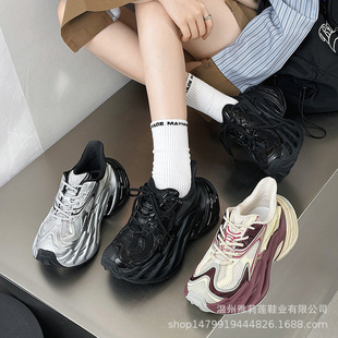 潮流透气网面情侣机甲休闲鞋 老爹鞋 增高厚底时尚 新款 女 男2025秋季