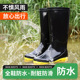 男款 胶鞋 夏季 耐磨黑色户外涉水雨鞋 户外工作涉水鞋 长筒动态防水鞋