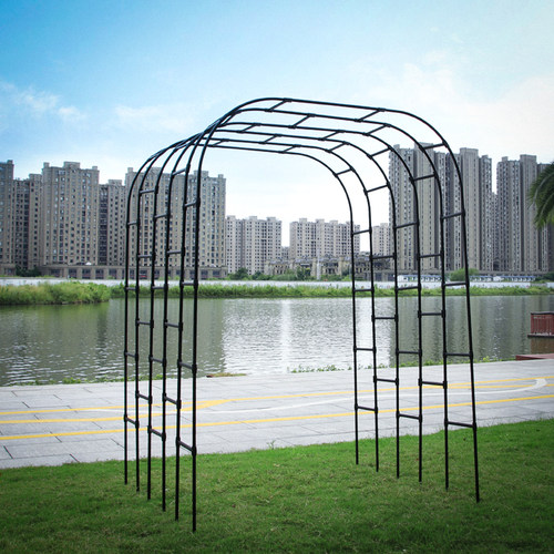 包塑拱形月季铁艺蔷薇庭院花架