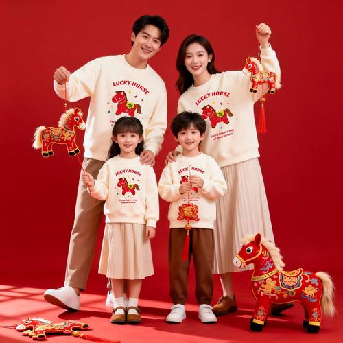 特别的年服卫衣中国风喜庆马年本命年上衣秋冬款加绒保暖过年衣服