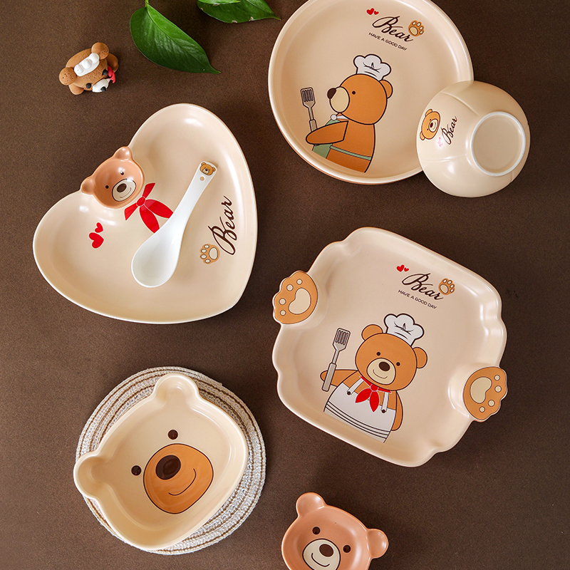 可爱亲子餐具碗盘陶瓷碟