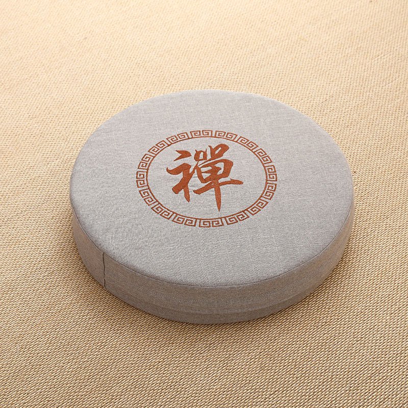 中式风飘窗客厅坐地上的垫子蒲团