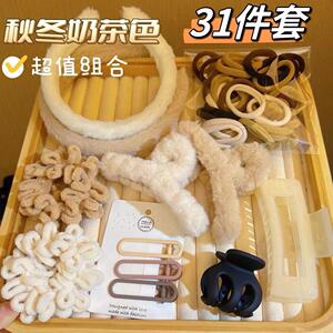 B大号发饰头饰发箍头绳高马尾抓夹大肠发圈鸭嘴夹皮筋女