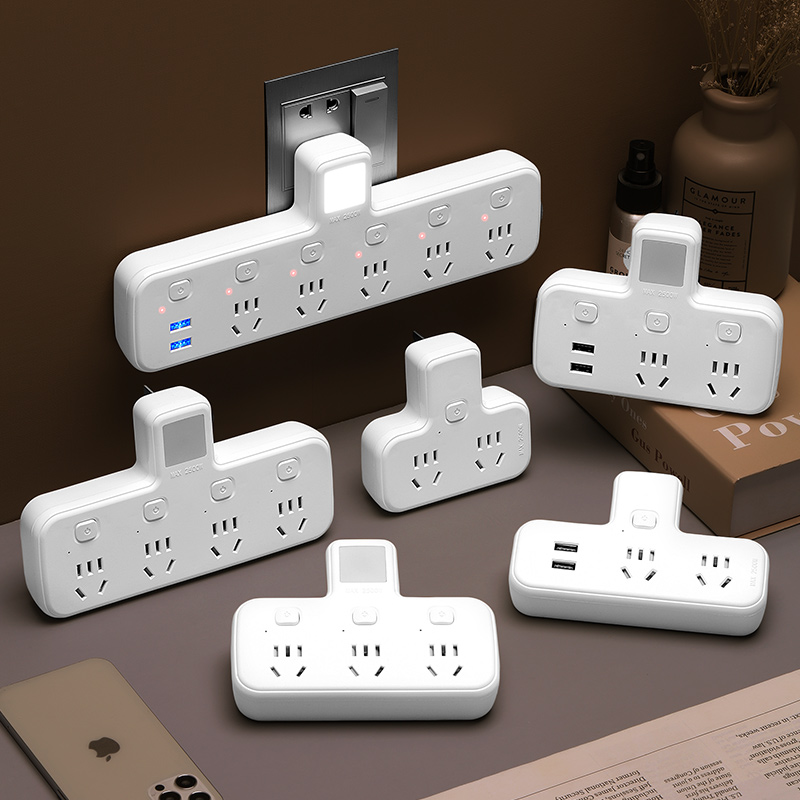 正品官方旗舰插座多功能转换器一转多孔位带USB无线线转换插头家